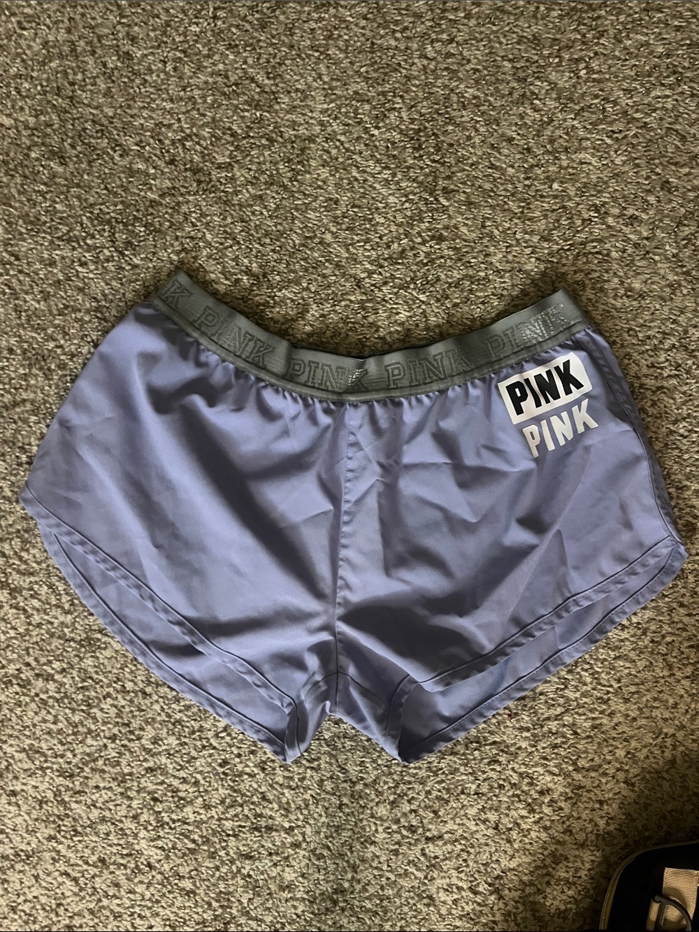 PINK Victoria's Secret Light Lavender Athletic Shorts with Branded Waistband